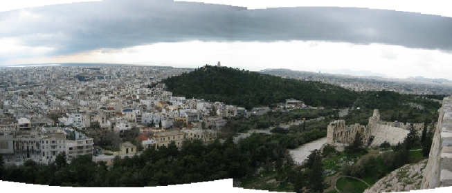 Blick von der Acropolis auf die Stadt