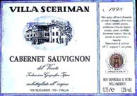 Wein-Etikett Villa Sceriman