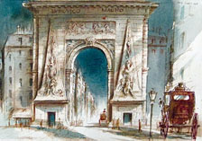 Postkutsche an der Porte Saint Denis